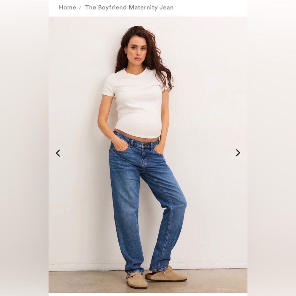 Hatch The Boyfriend Maternity Jean in Indigo (Like new!)